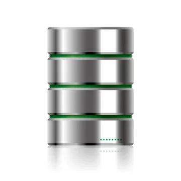 Vector drawn hard disk drive, isolated on white background. Stock Illustration