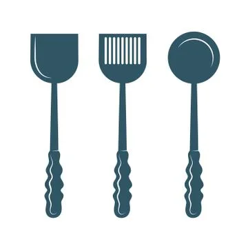 Vector drawn kitchen utensils. Isolated on white background. Stock Illustration