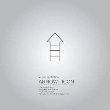 Vector drawn ladder icon. The background is a gray gradient. Stock Illustration