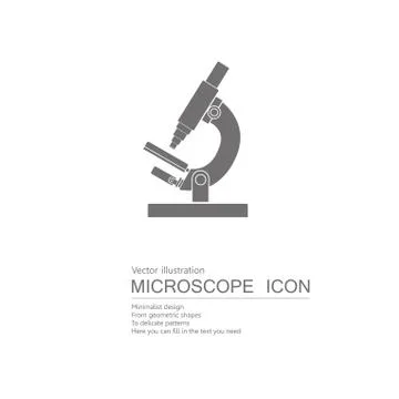 Vector drawn microscope. Isolated on white background. Stock Illustration