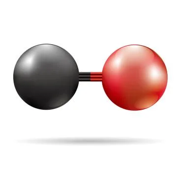 Vector drawn molecular structure. Isolated on white background. Stock Illustration