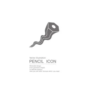 Vector drawn pencil. Isolated on white background. Stock Illustration