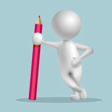 Vector drawn people symbol,Rely on the pencil. Stock Illustration
