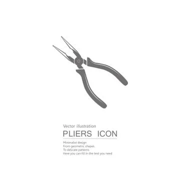 Vector drawn pliers. Isolated on white background. Stock-Illustration