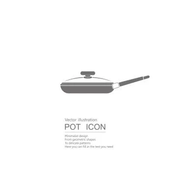 Vector drawn pot. Isolated on white background. Stock Illustration