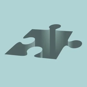Vector drawn puzzle trap. The background is blue. Stock Illustration
