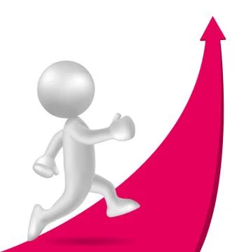 Vector drawn running man symbol, image uses a grid gradient. Stock Illustration