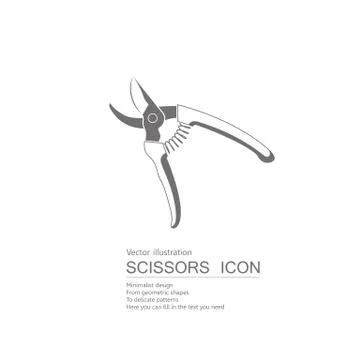 Vector drawn scissors. Isolated on white background. Stock Illustration