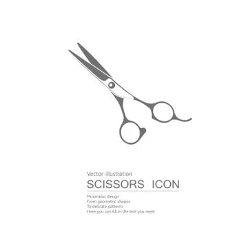 Vector drawn scissors. Isolated on white background. Stock Illustration