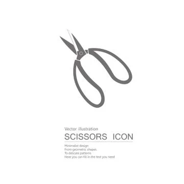 Vector drawn scissors. Isolated on white background. Stock Illustration