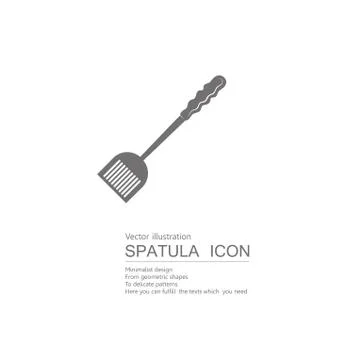 Vector drawn spatula. Isolated on white background. Stock Illustration