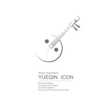 Vector drawn stringed instrument. Isolated on white background. Stock Illustration