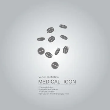 Vector drawn tablets. Isolated on grey background. Stock Illustration