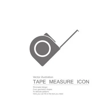 Vector drawn tape measure. Isolated on white background. Stock Illustration
