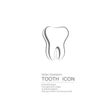Vector drawn teeth. Isolated on white background. Stock Illustration