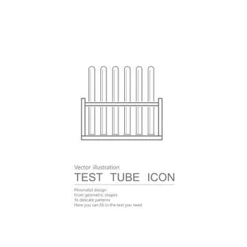 Vector drawn test tubes. Isolated on white background. 스톡 일러스트