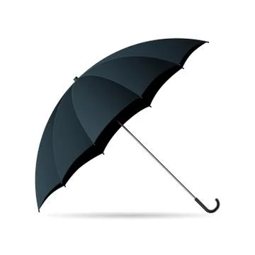 Vector drawn umbrella, Isolated over white background. Stock Illustration
