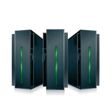 Vector drawn web server, isolated on white background. イラスト素材