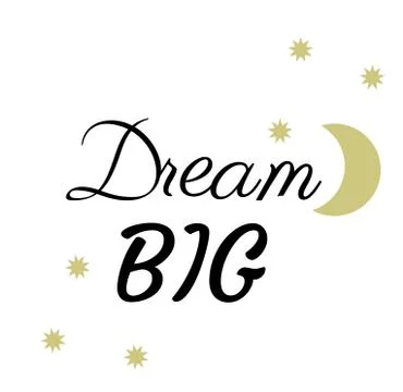 Vector Dream Big Illustrazione stock