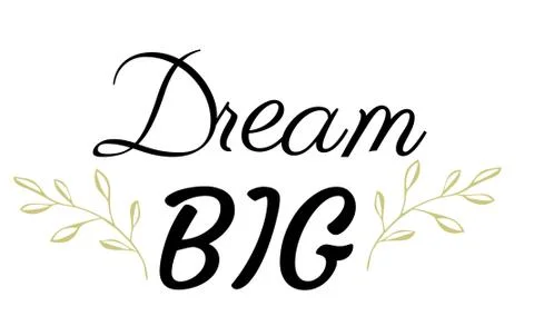 Vector Dream Big Stock Illustration
