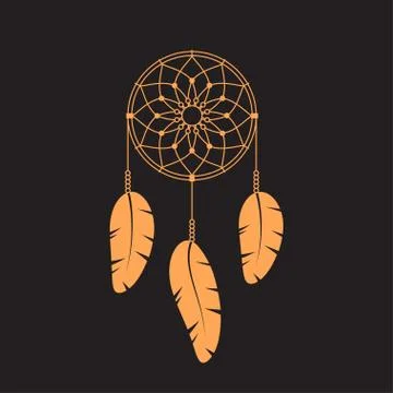 Vector dream catcher. Dream catcher vector icon Stock Illustration