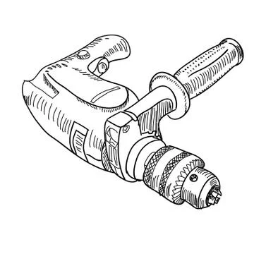 Vector drill with handle Stock Illustration