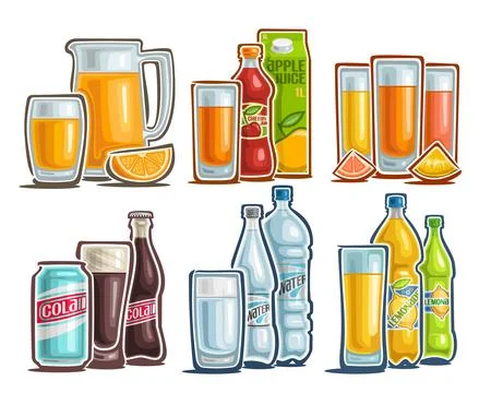 Vector Drinks Set Stock Illustration