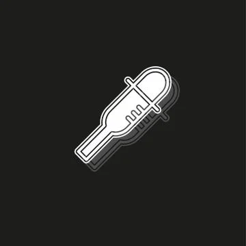 Vector dropper icon, eyedropper illustration - medical instrument science sym Stock Illustration