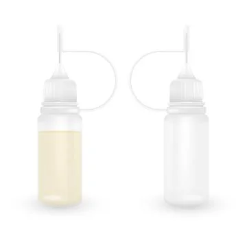 Vector dropper needle bottle for liquid 스톡 일러스트