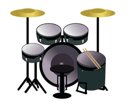 Vector drum set design Stock Illustration