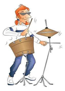 Vector of drummer. Stock-Illustration