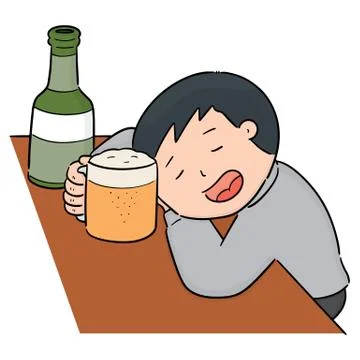 Vector of drunker Illustrazione stock