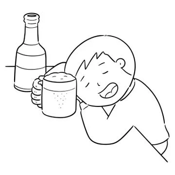 Vector of drunker Stock Illustration