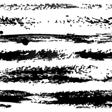 Vector Dry Stripes Pattern Black on White Stock Illustration