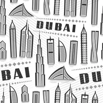 Vector Dubai Seamless Pattern Stock Illustration