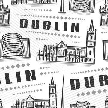 Vector Dublin Seamless Pattern Stock Illustration