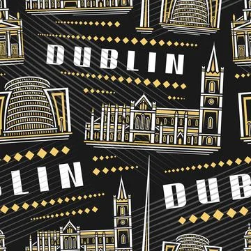 Vector Dublin Seamless Pattern Stock Illustration
