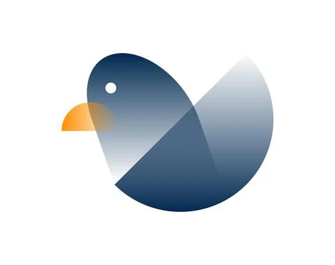 Vector duck in gradient style. Digital art Illustrazione stock