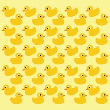 Vector ducks seamless pattern Stock Illustration