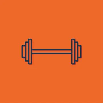 Vector dumbbell icon Stock Illustration