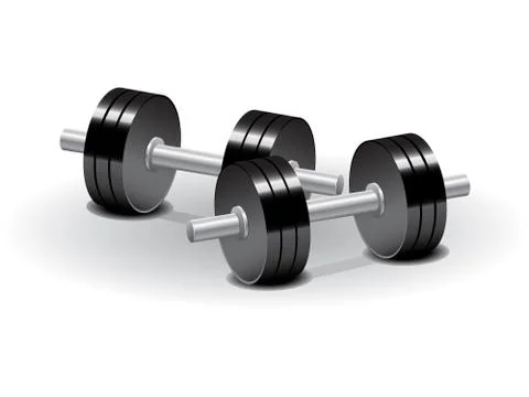 Vector dumbbells Stock Illustration