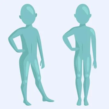 Vector dummy mannequin model poses male and female beautiful attractive Illustrazione stock