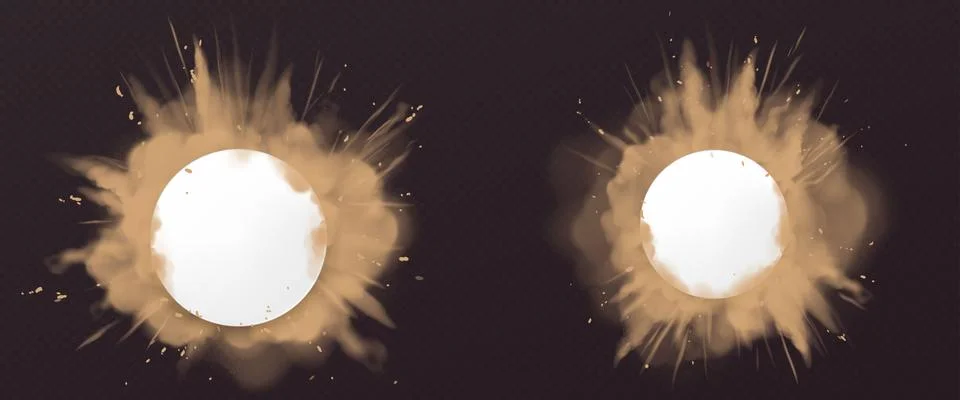 Vector dust explotion with white banner Stock Illustration