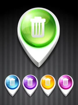 Vector dustbin icon Stock Illustration