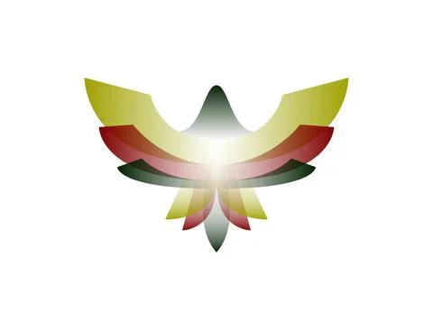 Vector eagle in gradient style. Digital art Stock Illustration