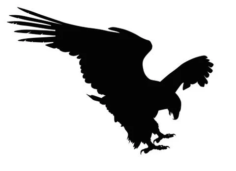 Vector eagle hunting Illustrazione stock