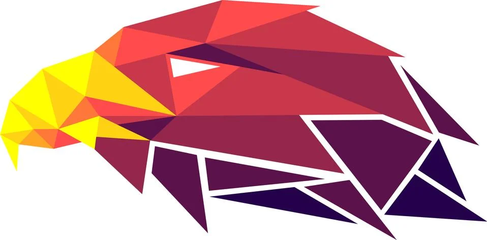 Vector eagle in low poly style Stock Illustration