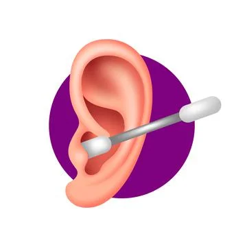 Vector ear in gradient style Illustrazione stock