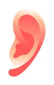Vector ear in gradient style Stock Illustration