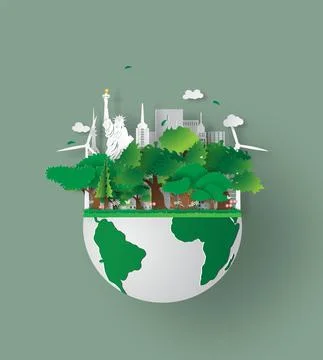 Vector Earth Day. Eco friendly concept idea. Earth day World environment day Illustrazione stock